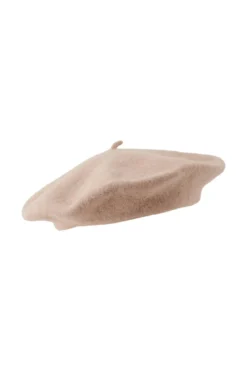 Fransk Uld Beret - Silver Mink