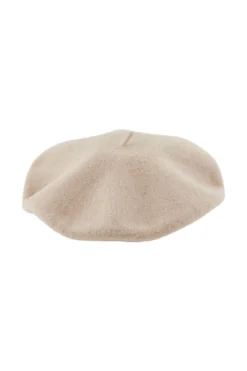 Fransk Uld Beret - Silver Mink