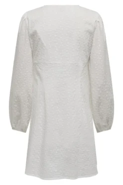 Freya V-Neck Kjole - Cloud Dancer
