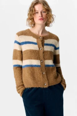 Galia Strikket Cardigan - Tannin Melange
