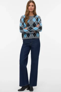 Giorgia O-Neck Cardigan - Medium Grå Melange