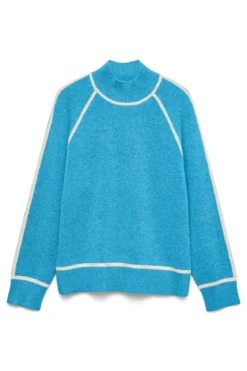 Gold Højhalset Pullover - Alaskan Blue W. Birch