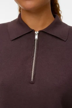 Gold 2/4 Poloneck Pullover - Chocolate Torte