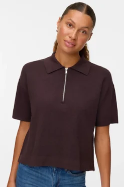 Gold 2/4 Poloneck Pullover - Chocolate Torte