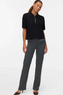 Gold 2/4 Poloneck Pullover - Sort