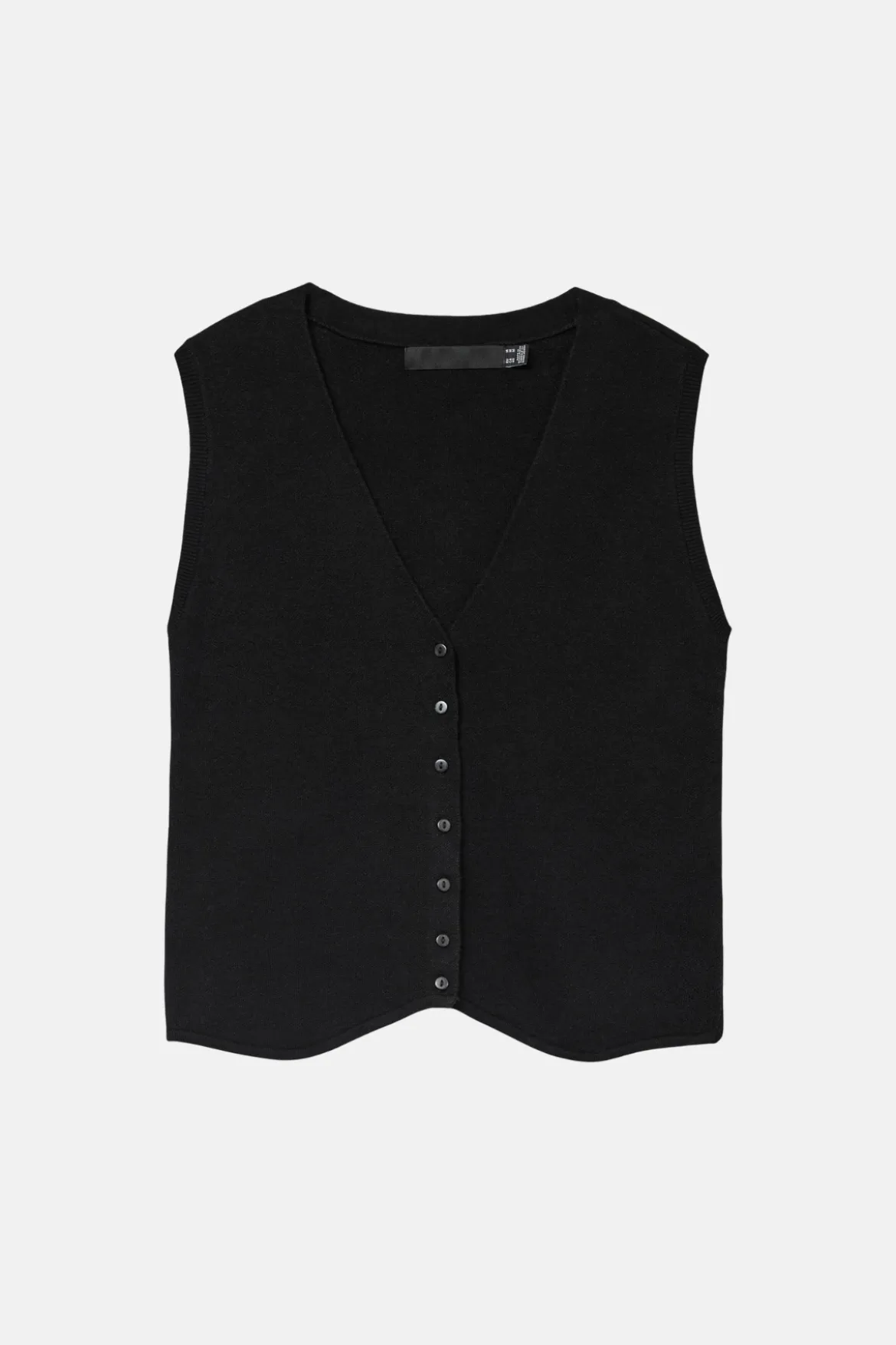 Gold V-Neck Vest - Sort