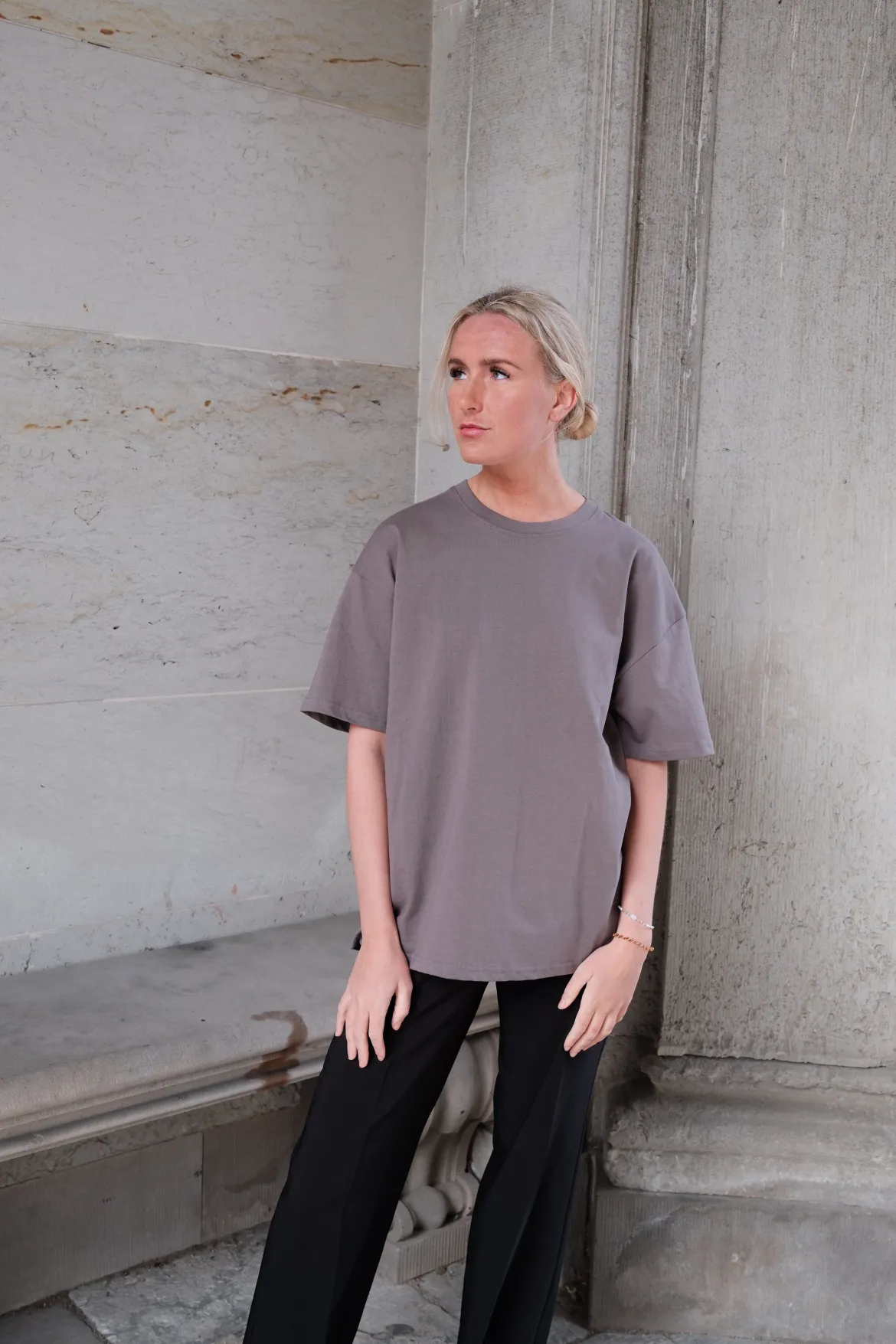 Heavy Boxfit Tee - Mørkegrå