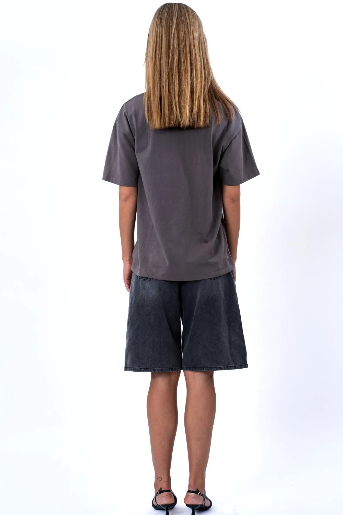 Heavy Boxfit Tee - Mørkegrå