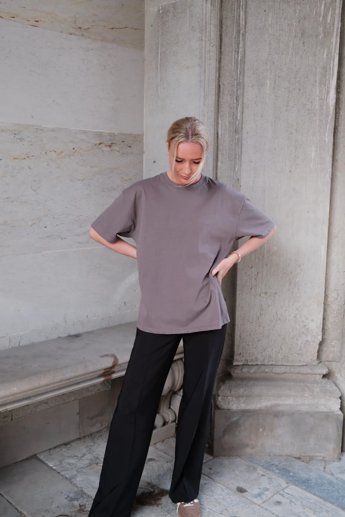 Heavy Boxfit Tee - Mørkegrå