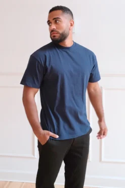 Heavy Boxfit Tee - Navy
