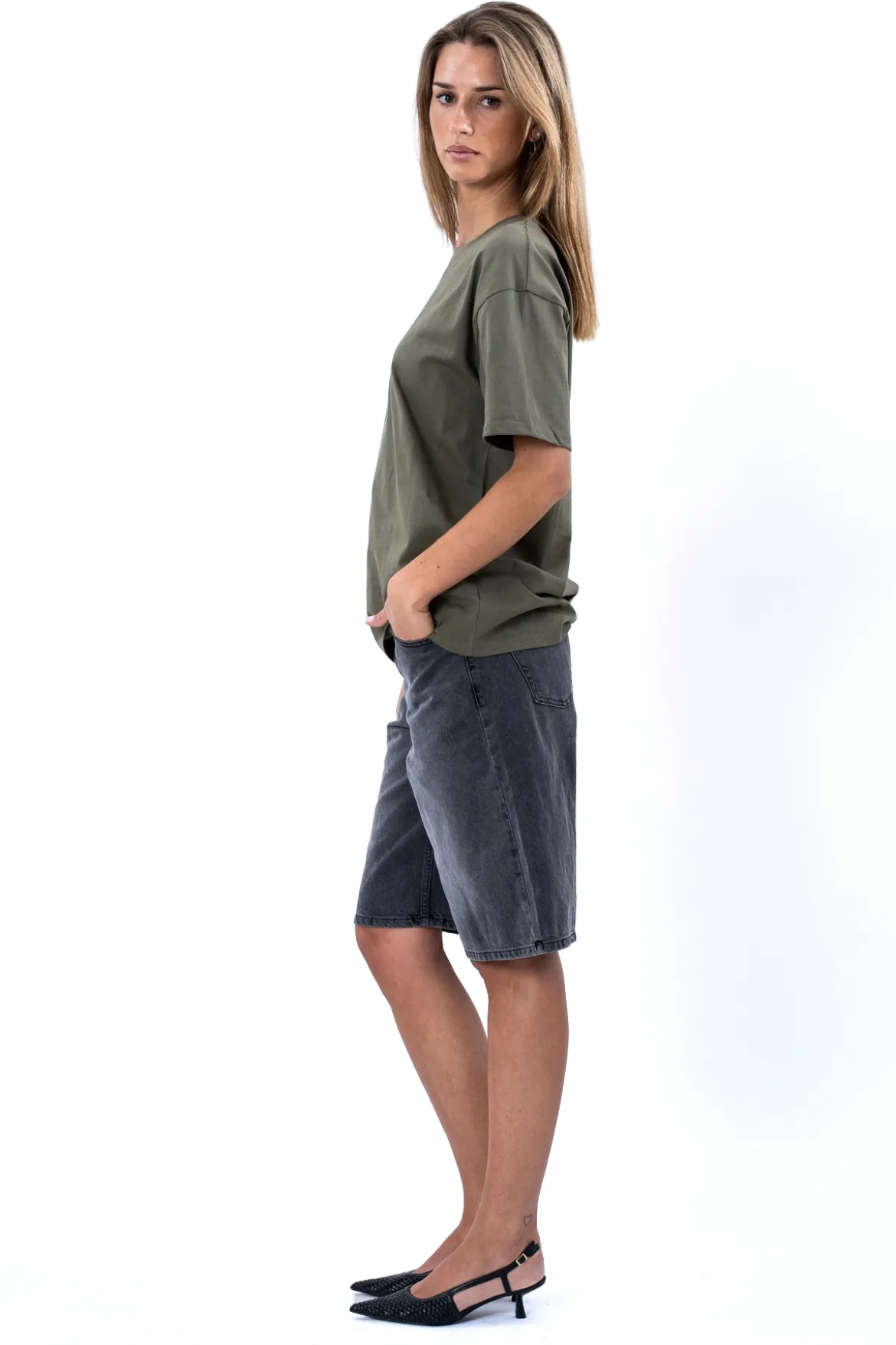 Heavy Boxfit Tee - Olive