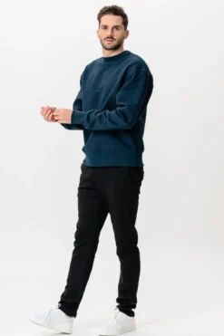 Heavy Crewneck - Mottled Navy