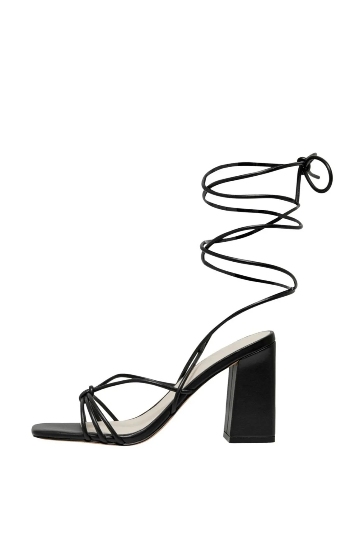 Højhælet Sandal - Sort