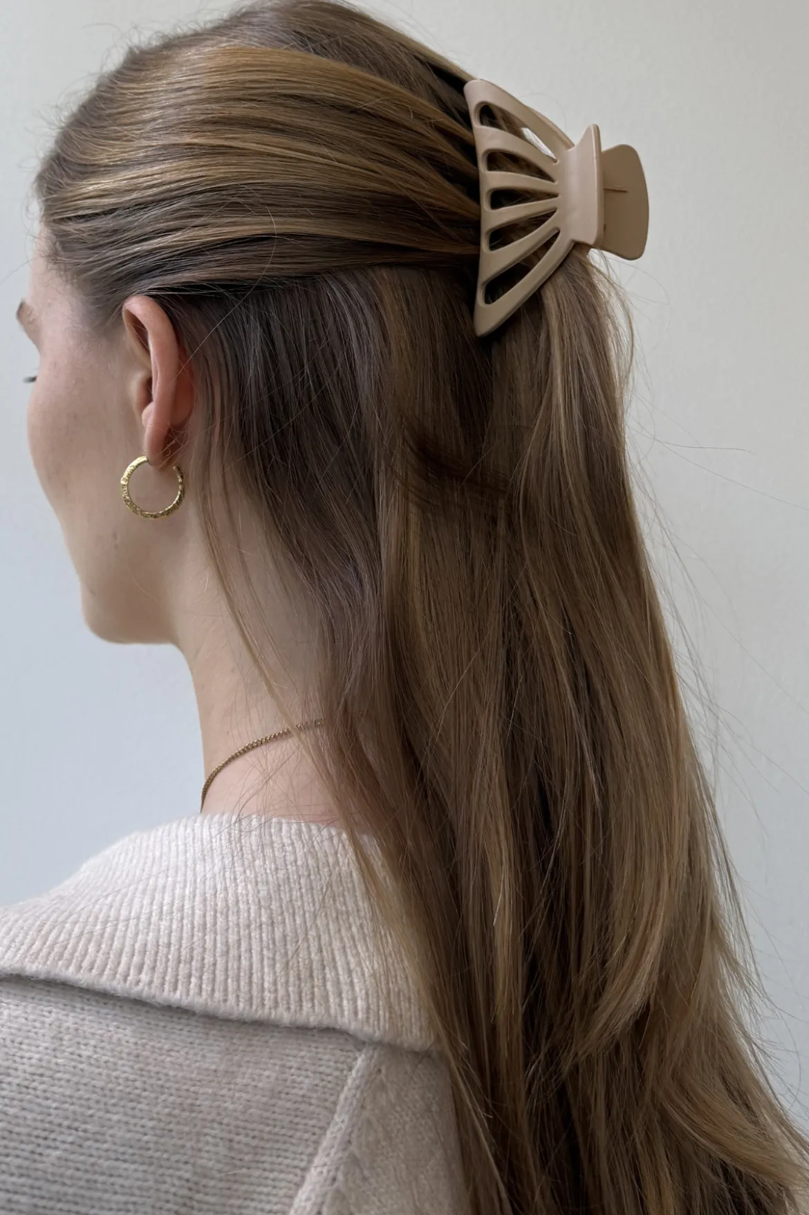 Hollow Claw Clip - Khaki