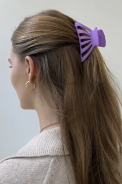 Hollow Claw Clip - Lilla