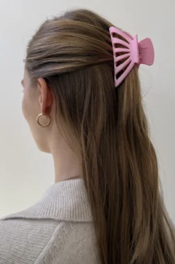 Hollow Claw Clip - Pink