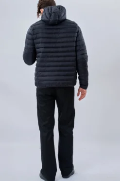 Hooded Let Puffer Jakke - Sort