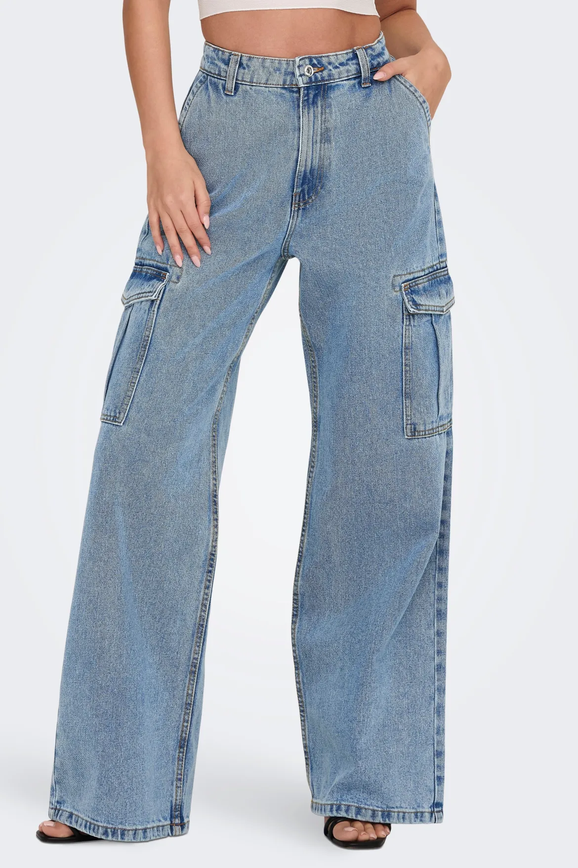 Hope High Waist Denim Jeans - Dark Blue Denim