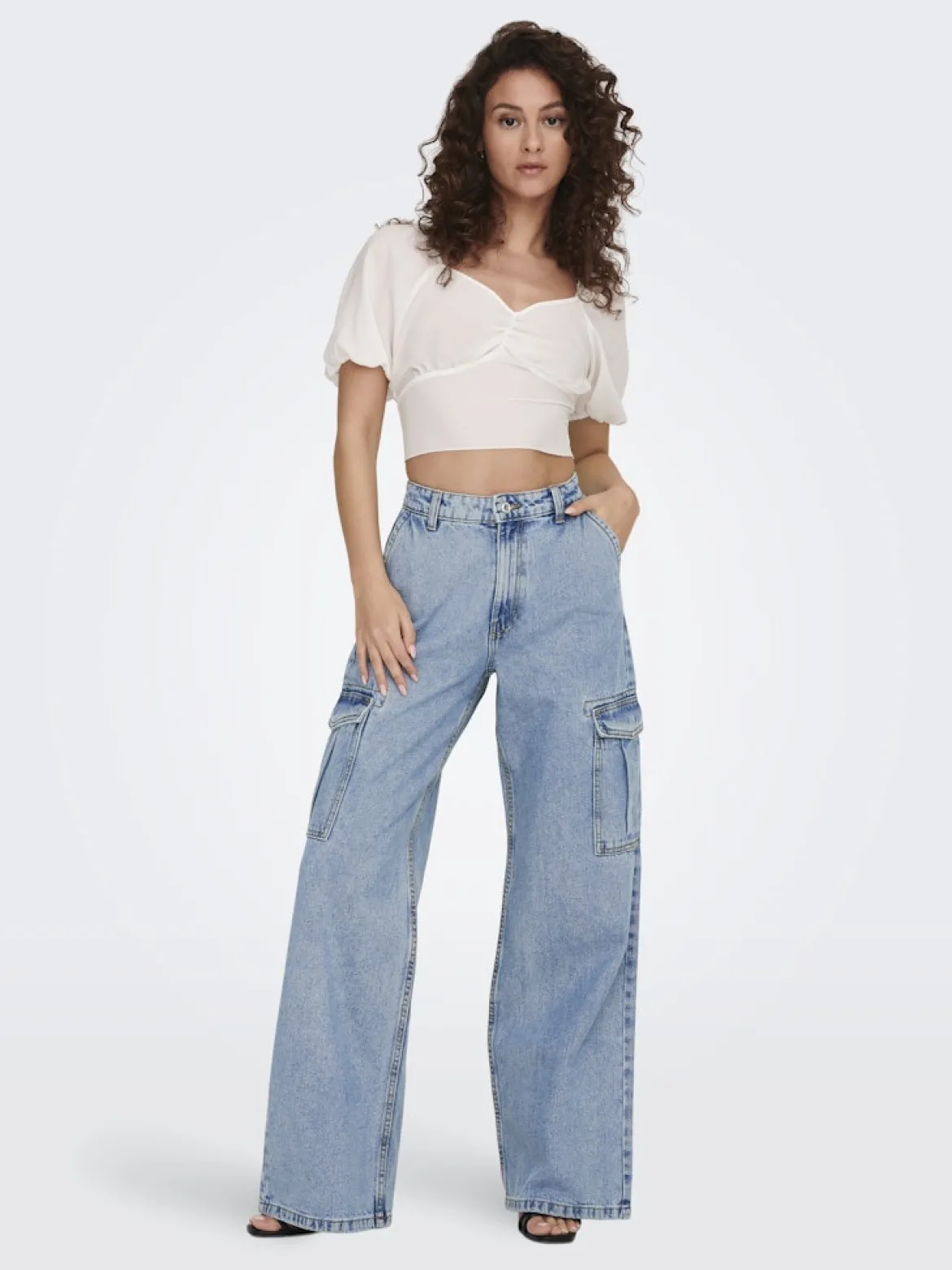 Hope High Waist Denim Jeans - Dark Blue Denim