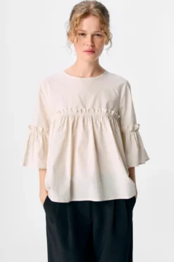 Hope Neck Top - Hvid Sand