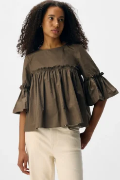 Hope Neck Top - Morel