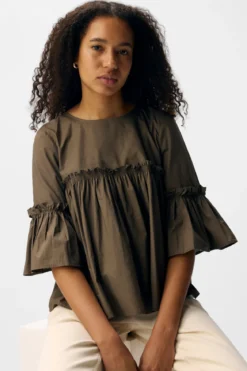 Hope Neck Top - Morel