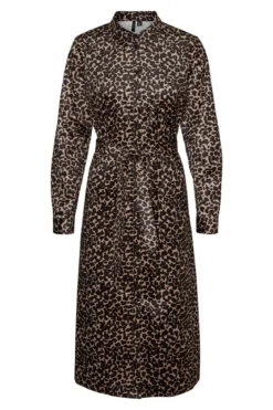 Ida Calf Skjorte Kjole - Leo Silver Mink