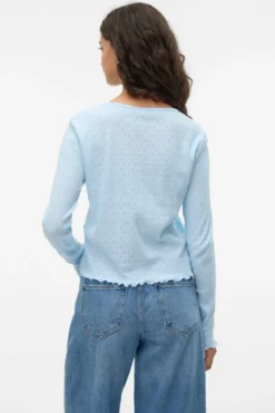 Isa O-Neck Cardigan - Nantucket Breeze