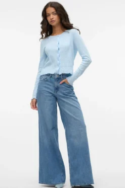 Isa O-Neck Cardigan - Nantucket Breeze