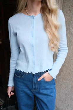 Isa O-Neck Cardigan - Nantucket Breeze