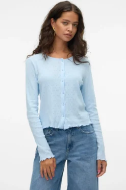 Isa O-Neck Cardigan - Nantucket Breeze