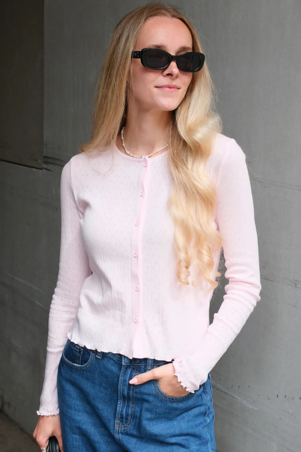 Isa O-Neck Cardigan - Pink A-Boo