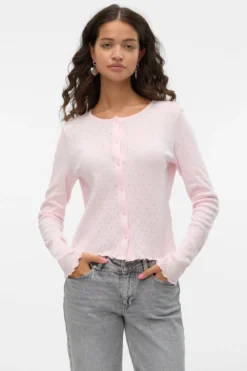 Isa O-Neck Cardigan - Pink A-Boo
