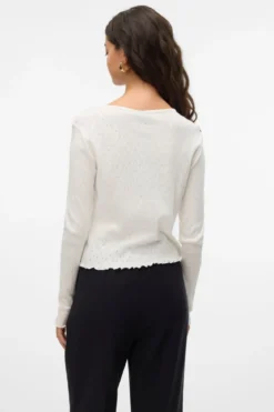 Isa O-Neck Cardigan - Snow White