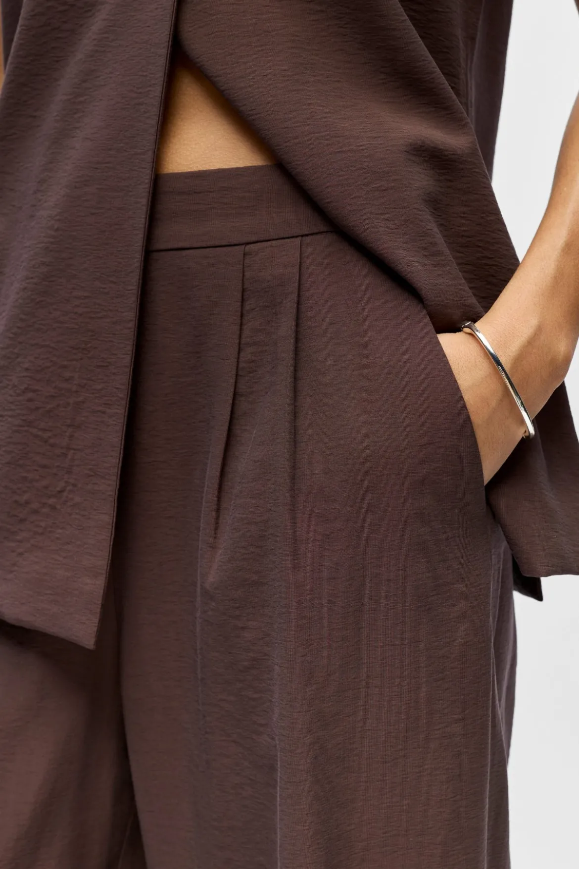 Isla Wide Pants - Brun