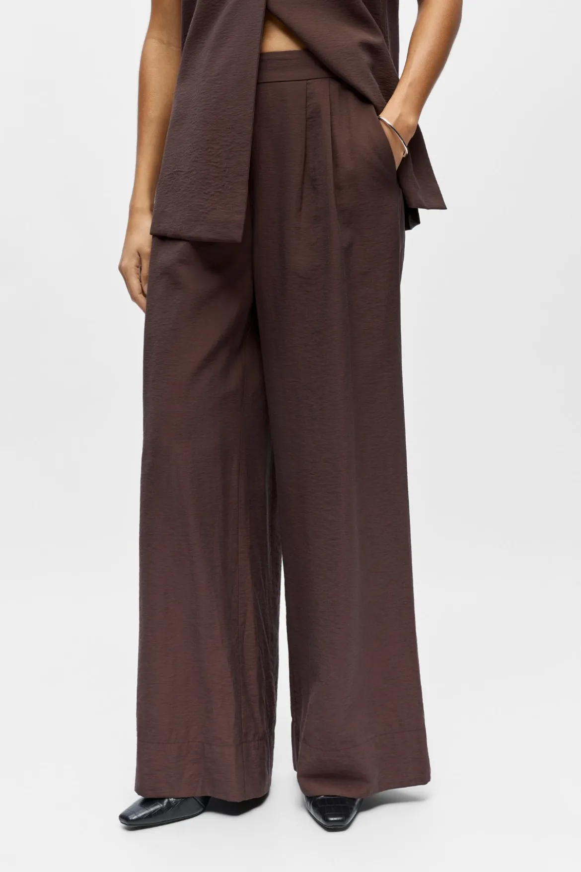 Isla Wide Pants - Brun