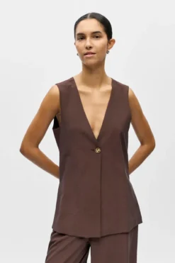 Isla Yui Vest - Seal Brown