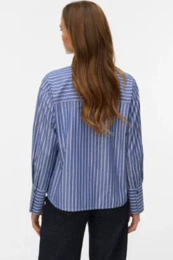 Islunn Sløjfe Skjorte - Mørk Denim Snow White