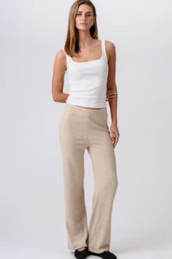Ivy Knit Pants - Beige