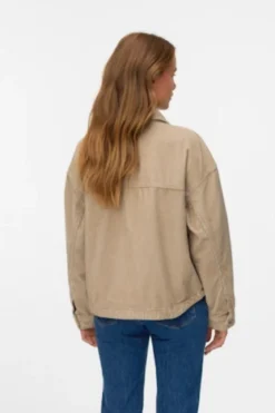 Jamie Corduroy Shacket - Silver Mink