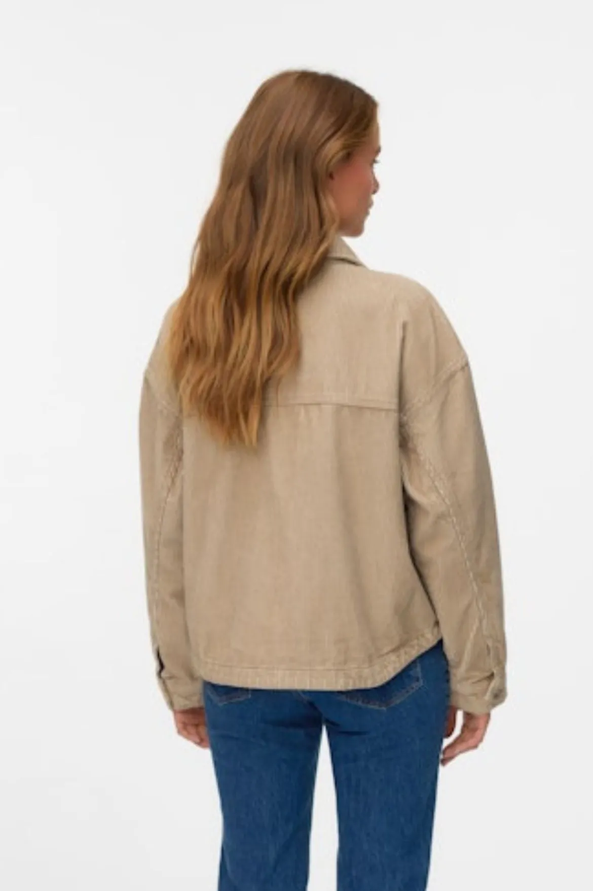 Jamie Corduroy Shacket - Silver Mink