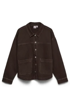 Jamie Denim Shacket - Chocolate Tort-Washed