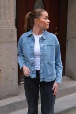 Jamie Denim Shacket - Lys Blå Denim