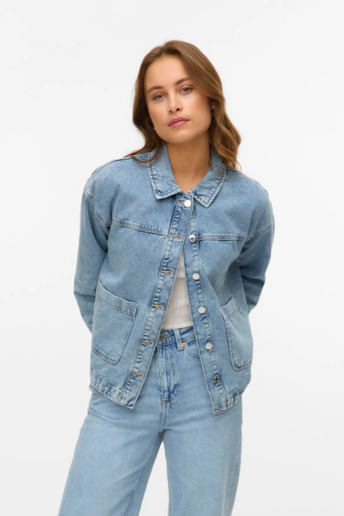 Jamie Denim Shacket - Lys Blå Denim