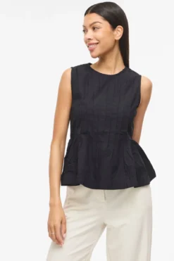 Jimba O-Neck Top - Black Beauty