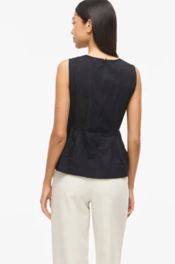 Jimba O-Neck Top - Black Beauty