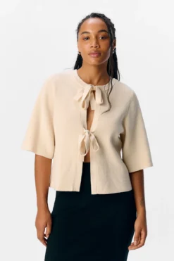 Julla Parvi 2/4 Strikcardigan - Sandskal