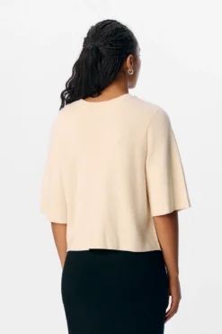 Julla Parvi 2/4 Strikcardigan - Sandskal