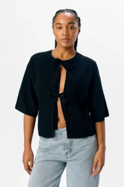 Julla Parvi 2/4 Strik Cardigan - Sort