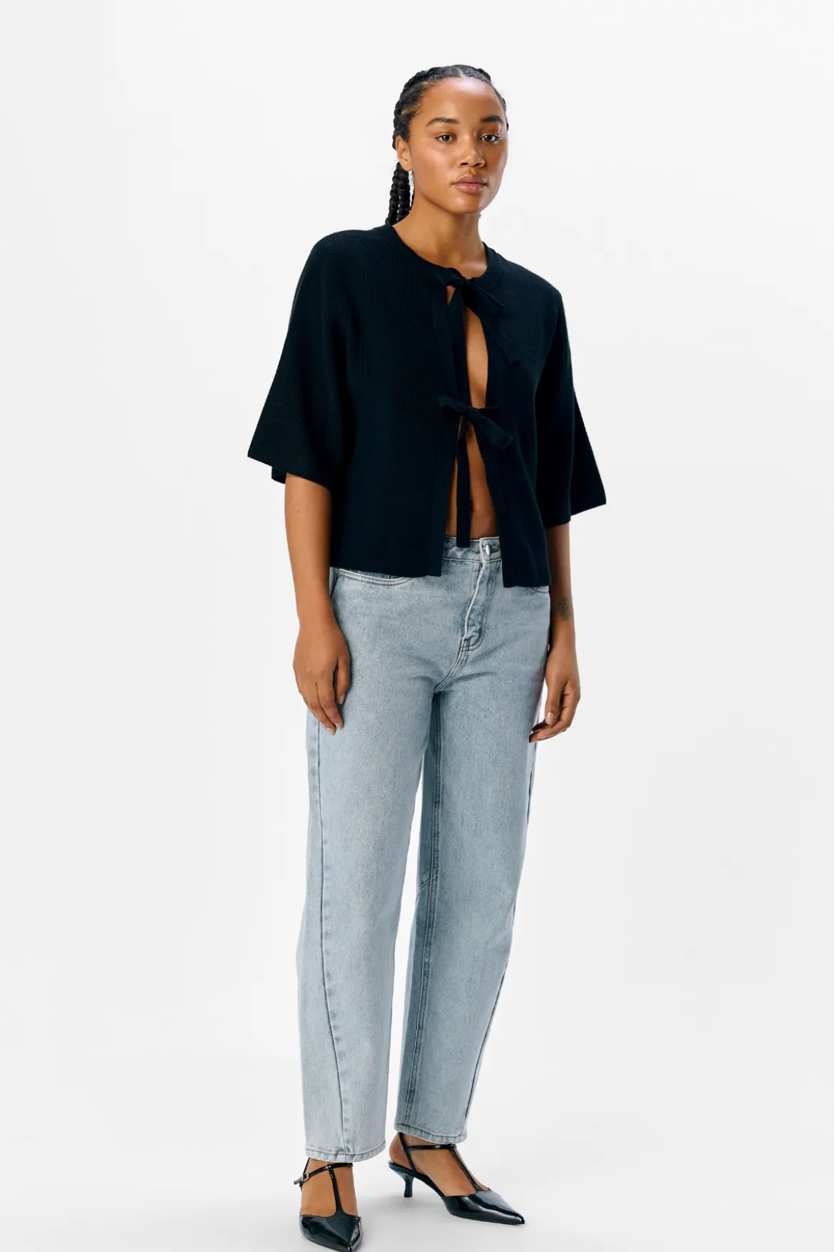 Julla Parvi 2/4 Strik Cardigan - Sort